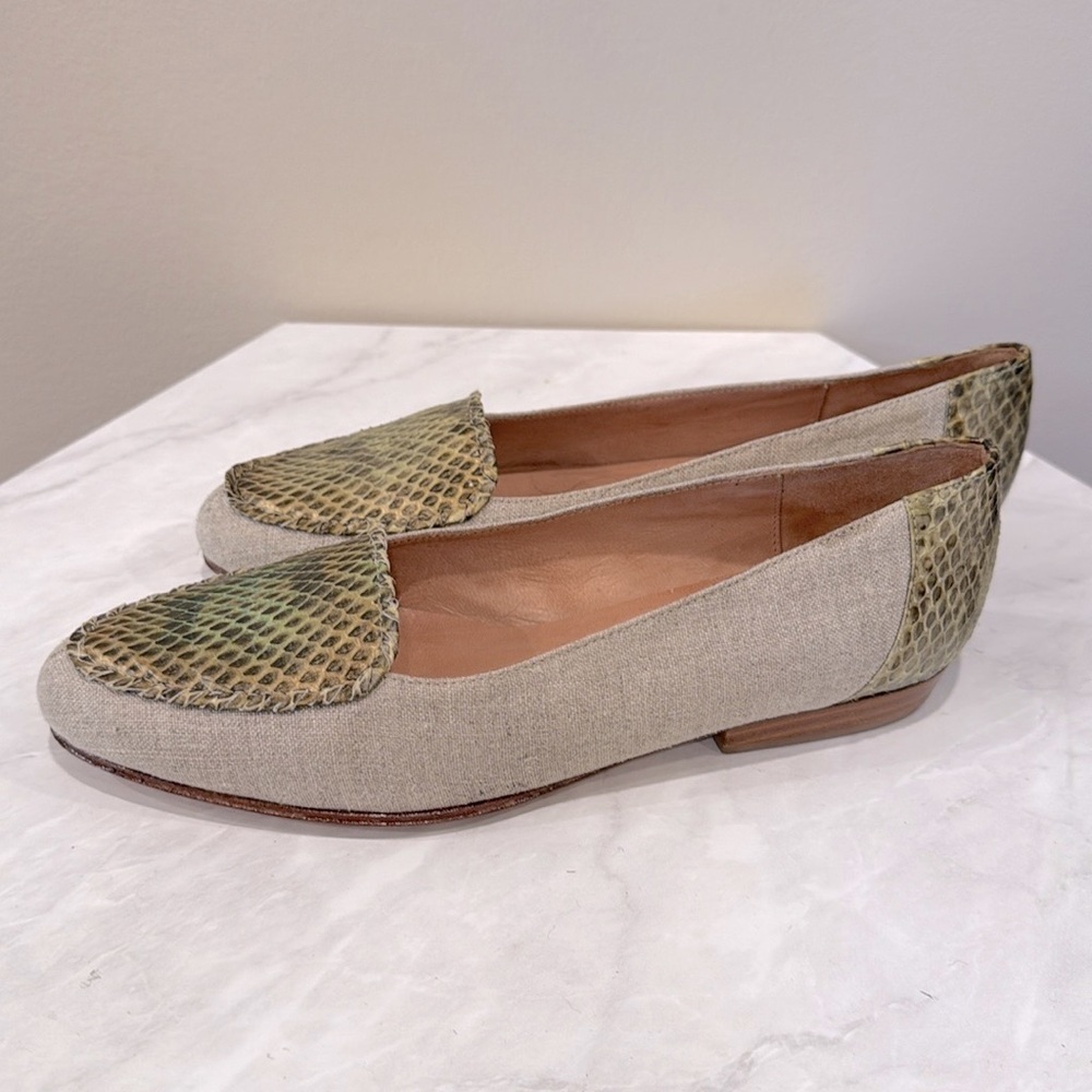 🔥Nordstrom Snakeskin Pattern Loafers - Green and Tan🔥 - Picture 3 of 3